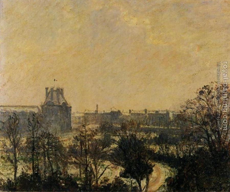 Camille Pissarro : Garden of the Louvre, Snow Effect